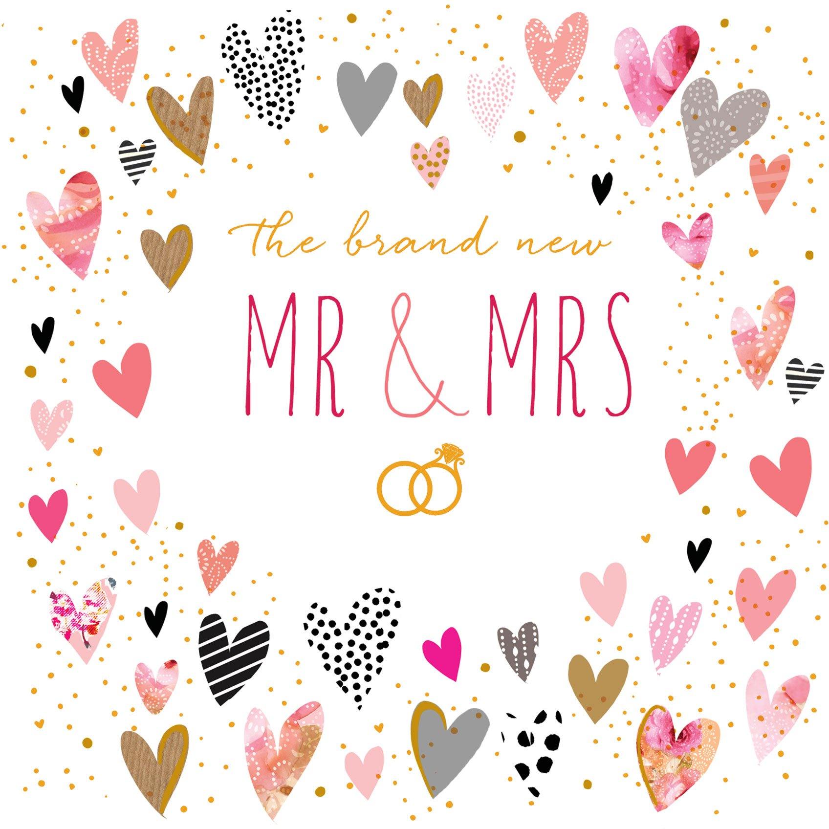 The Brand New Mr & Mrs Wedding Card - Penny Black