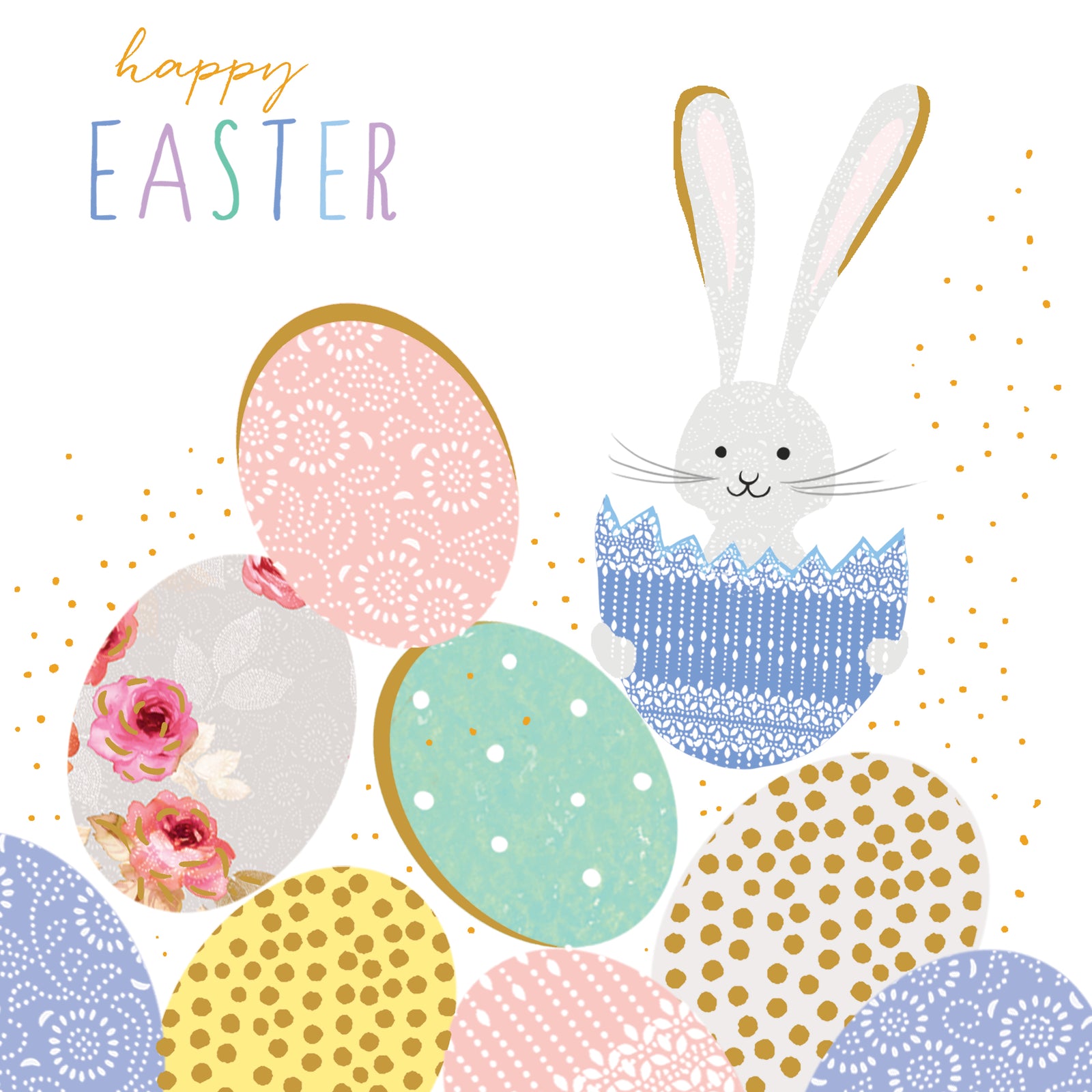 Bunny Cracking Egg Happy Easter Card from Penny Black