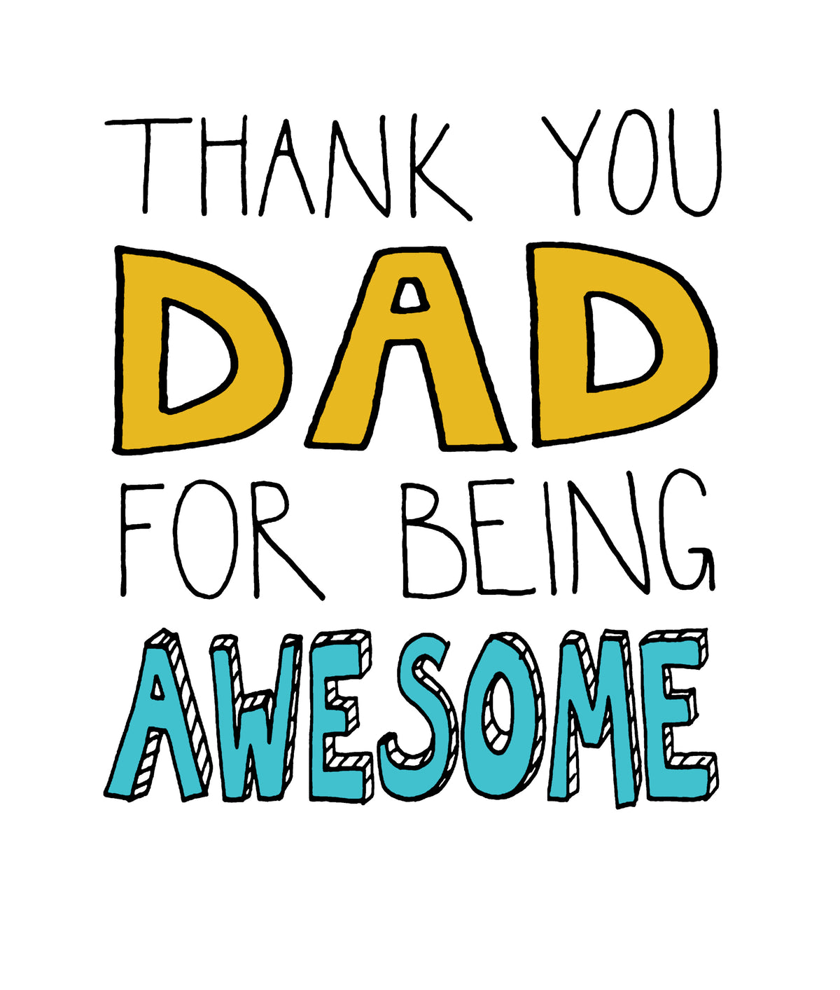Thank You Dad Awesome Father&#39;s Day Card from Penny Black