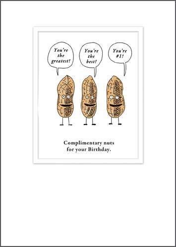 Complimentary Nuts On Your Birthday Card - Penny Black