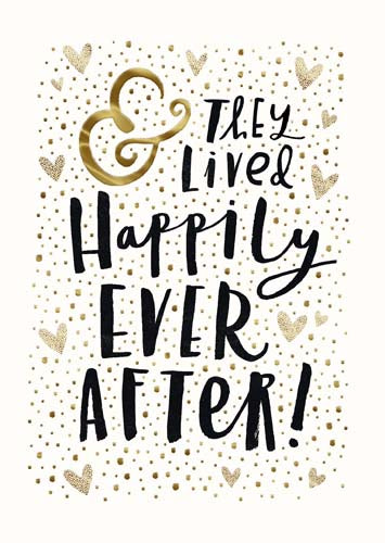 & They Lived Happily Ever After Wedding Card from Penny Black