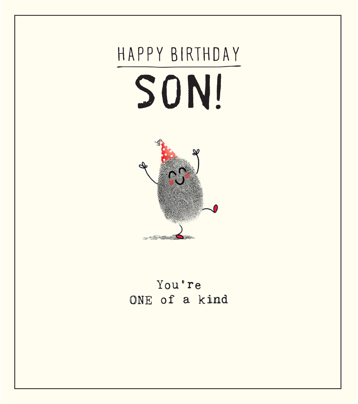 Son Fingerprint One Of A Kind Birthday Card from Penny Black