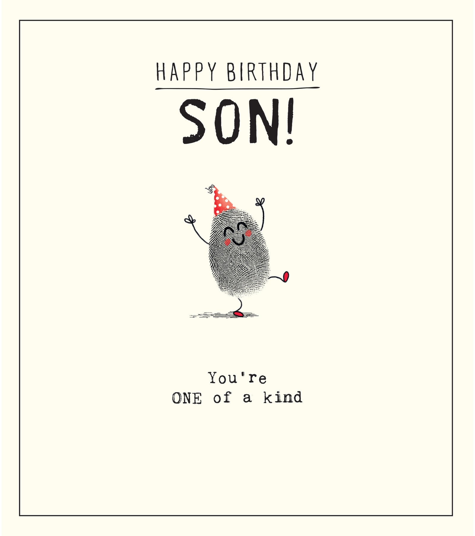 Son Fingerprint One Of A Kind Birthday Card from Penny Black