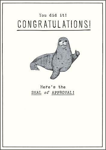 Seal Of Approval Congratulations Card - Penny Black