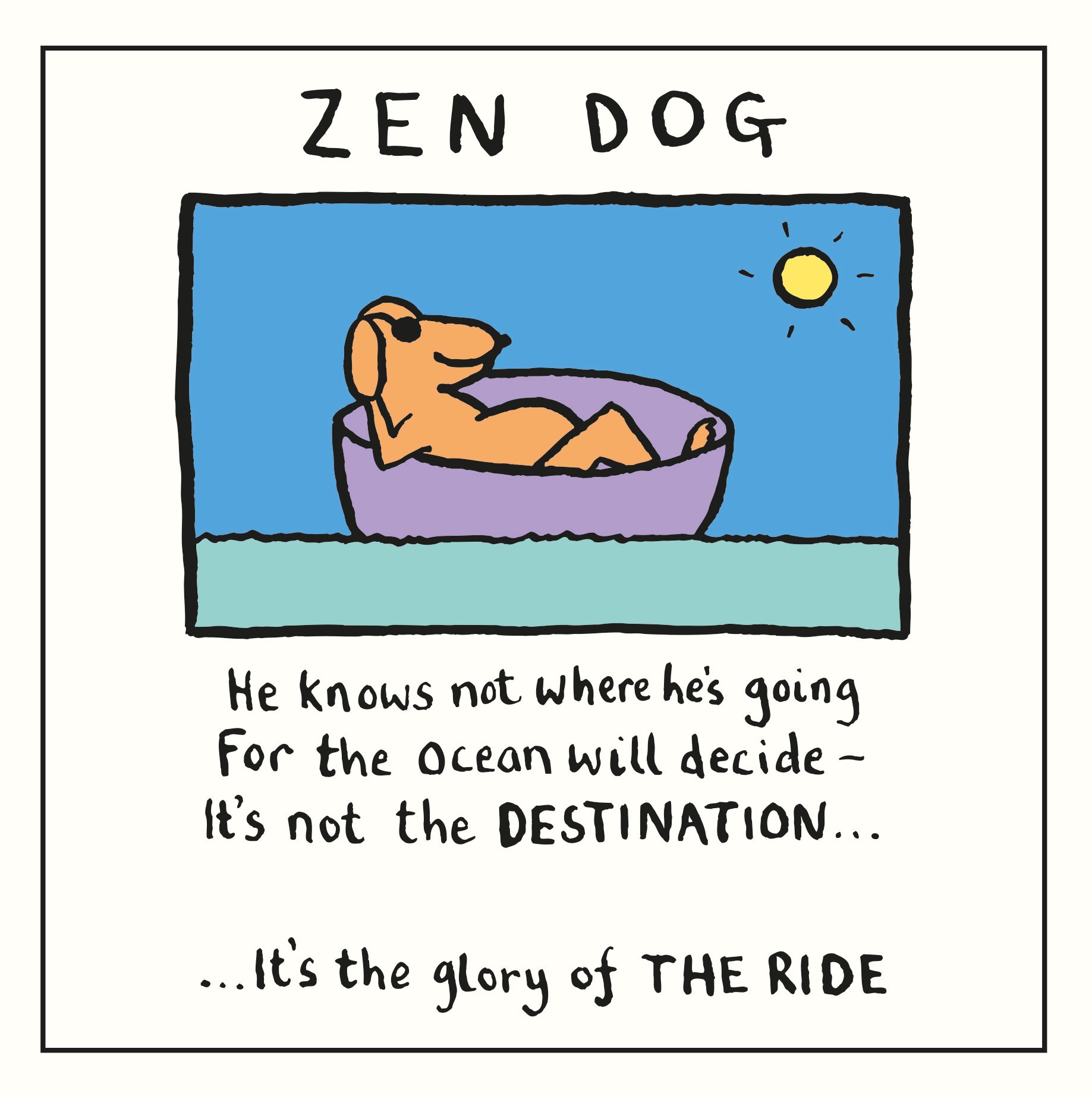 Zen Dog Funny Card from Penny Black