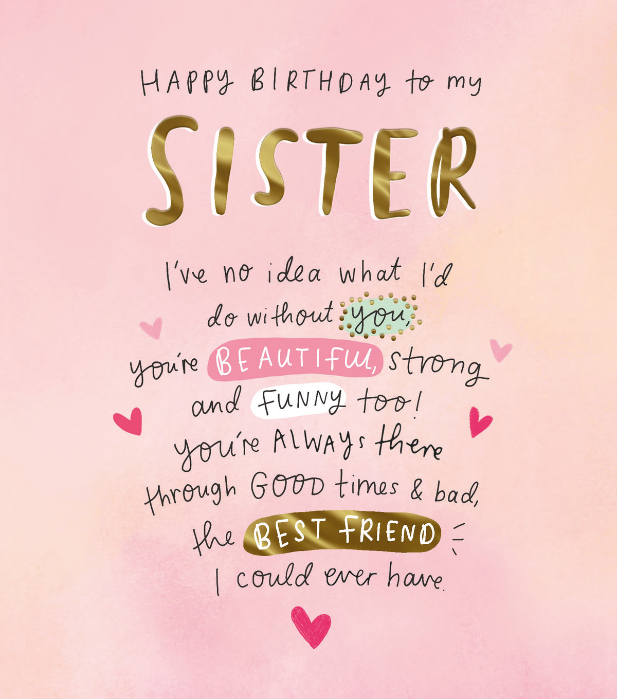 Sister Best Friend Birthday Card from Penny Black