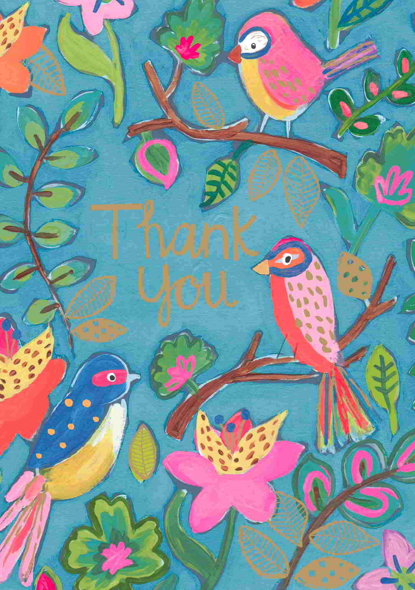 Tropical Birds Thank You Card from Penny Black
