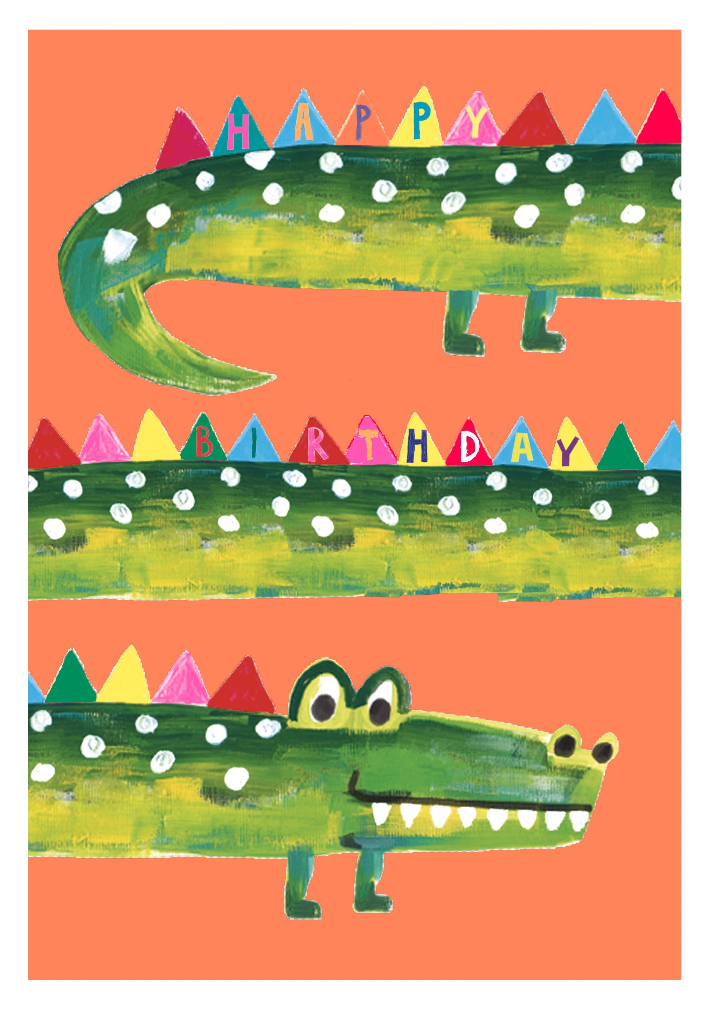 Crocodile Rainbow Kids Birthday Card from Penny Black