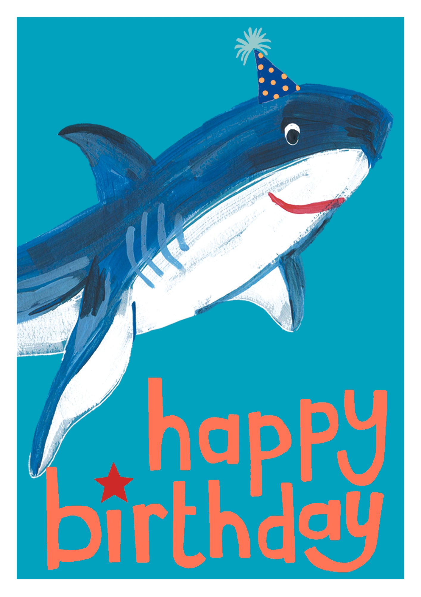 Shark Party Hat Kids Birthday Card from Penny Black