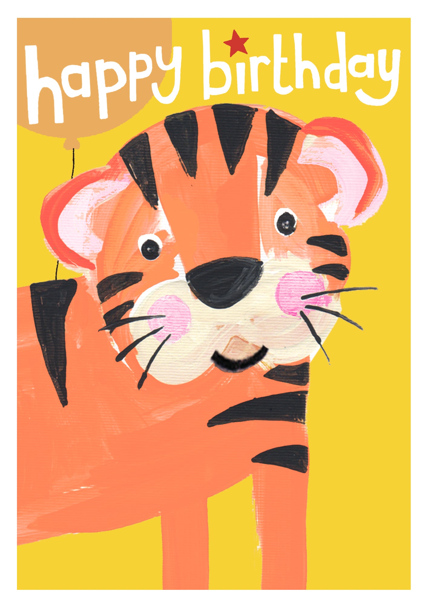 Smiley Tiger Kids Birthday Card from Penny Black