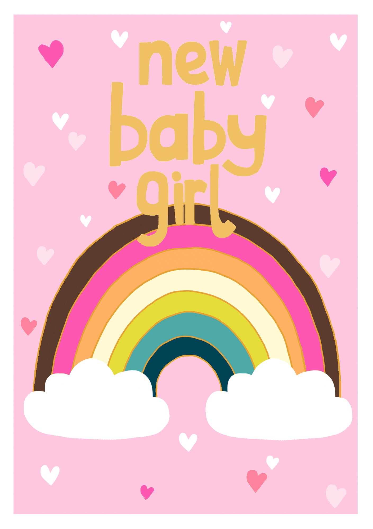 New Baby Girl Rainbow Card from Penny Black