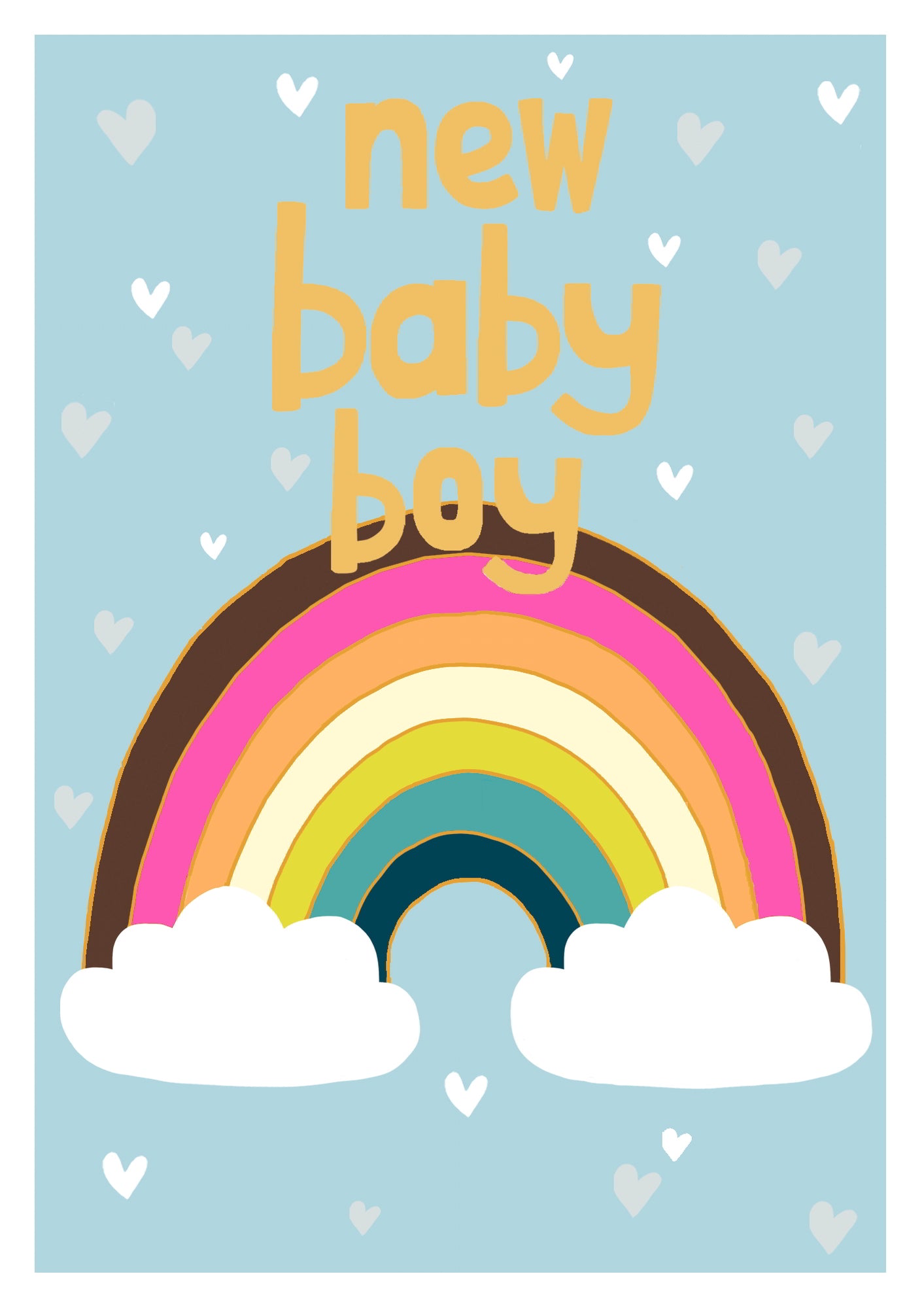 New Baby Boy Rainbow Card from Penny Black