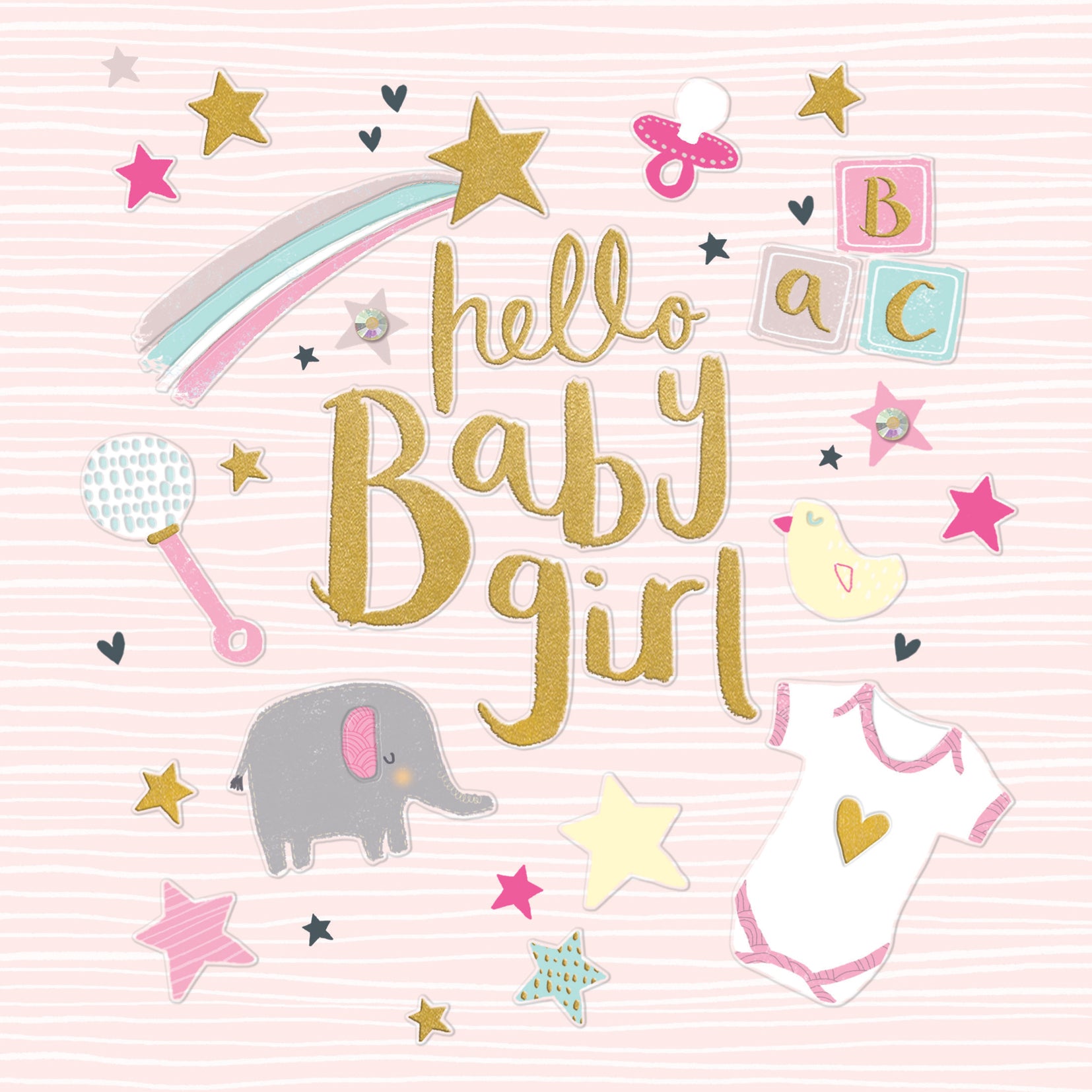 Hello Baby Girl Card from Penny Black