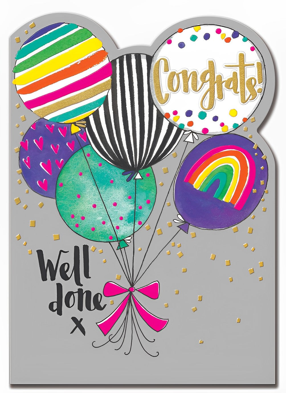 Congrats Well Done Balloons Cut Out Card from Penny Black
