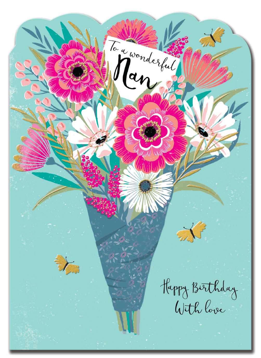 Wonderful Nan Bouquet Cut Out Birthday Card from Penny Black