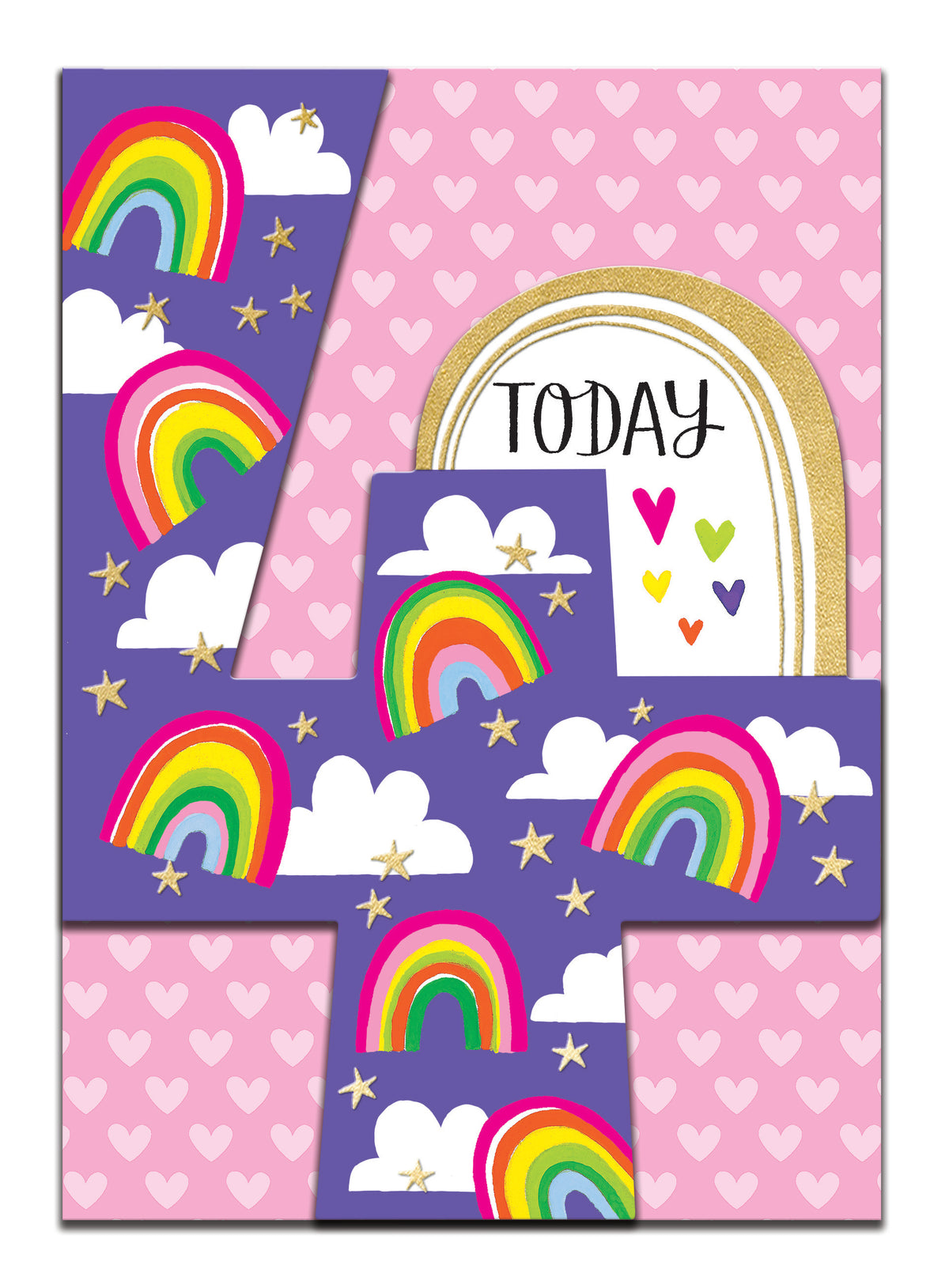 Rainbows 4 Today Kids Cut Out Birthday Card from Penny Black