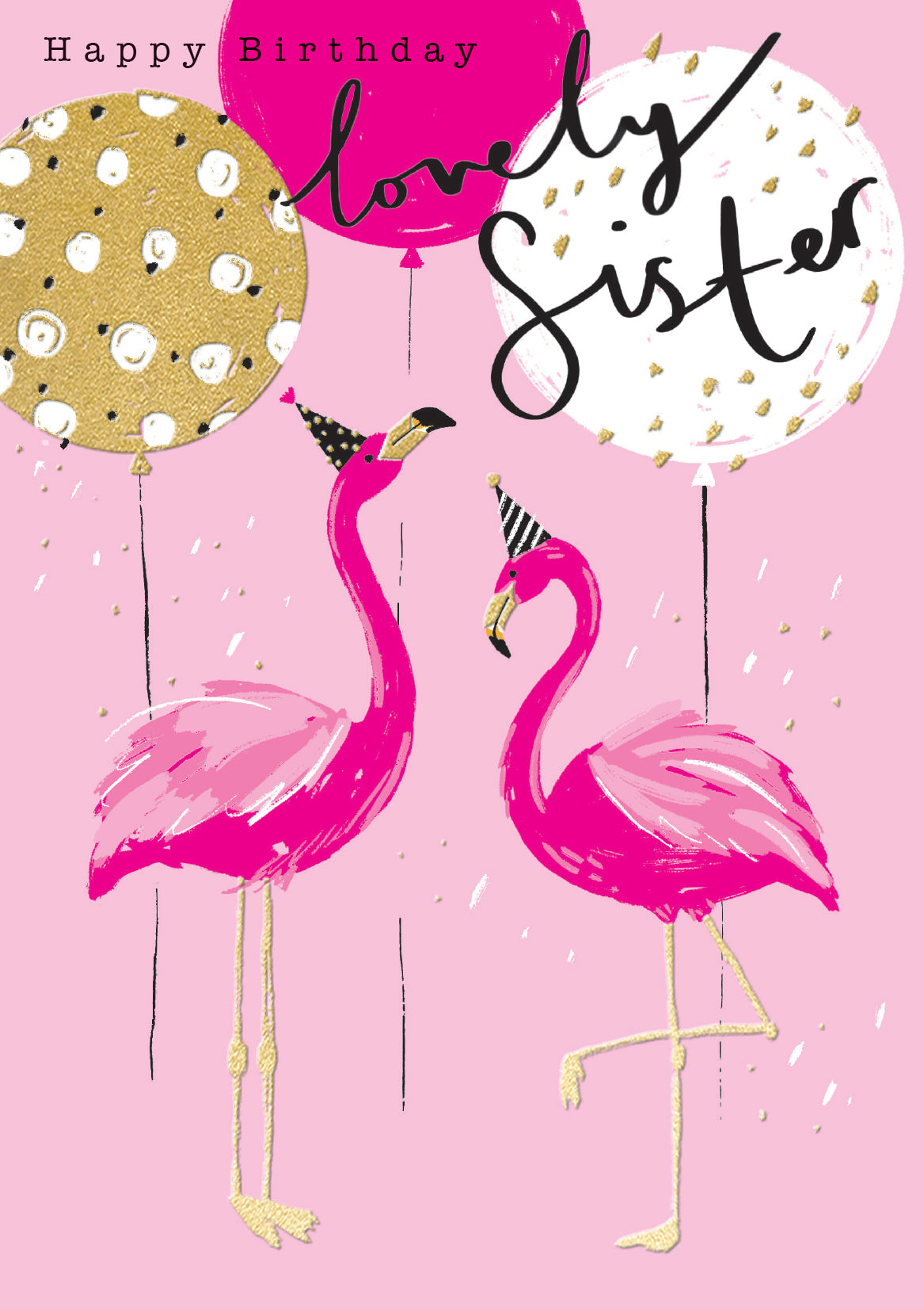 Lovely Sister Party Flamingoes Birthday Card from Penny Black