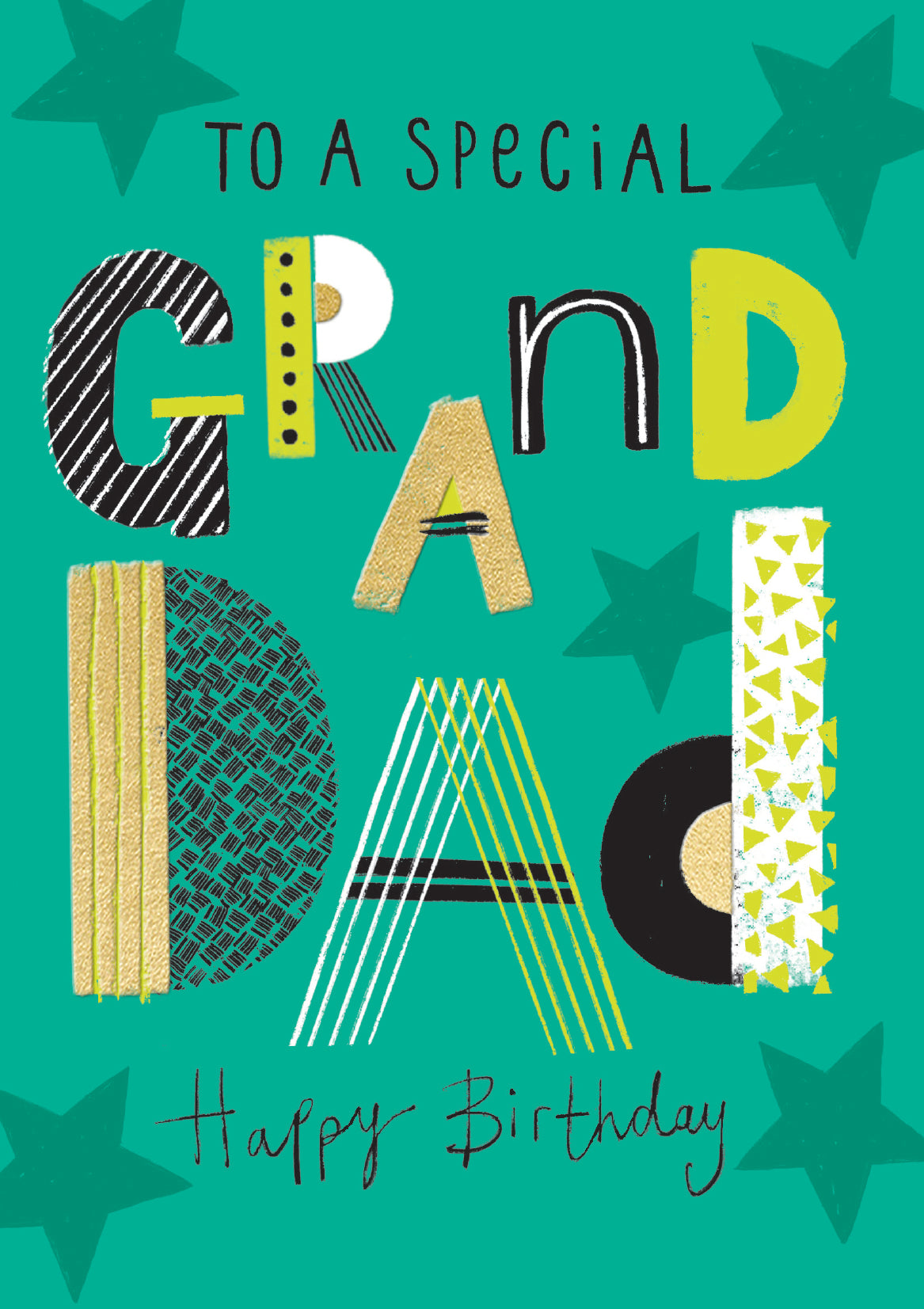Teal Graphic Special Grandad Birthday Card from Penny Black