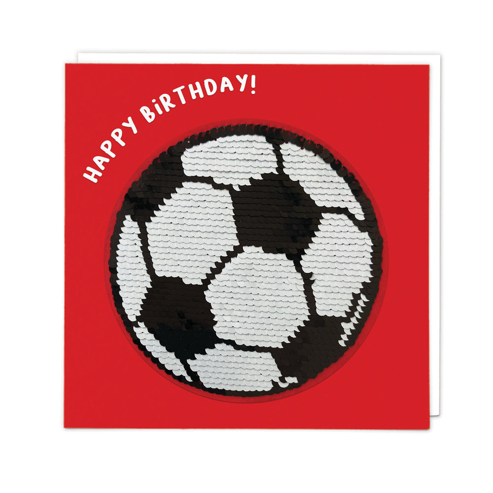 Football Sequin Patch Birthday Card from Penny Black
