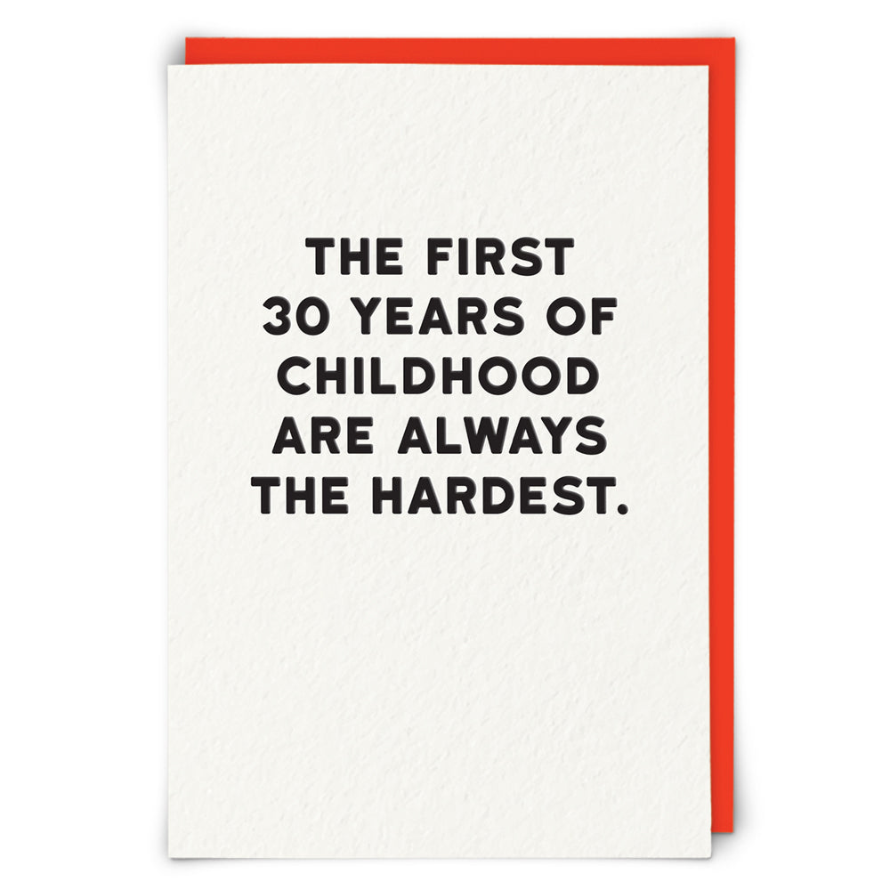 First 30 Years of Childhood Funny Card from Penny Black