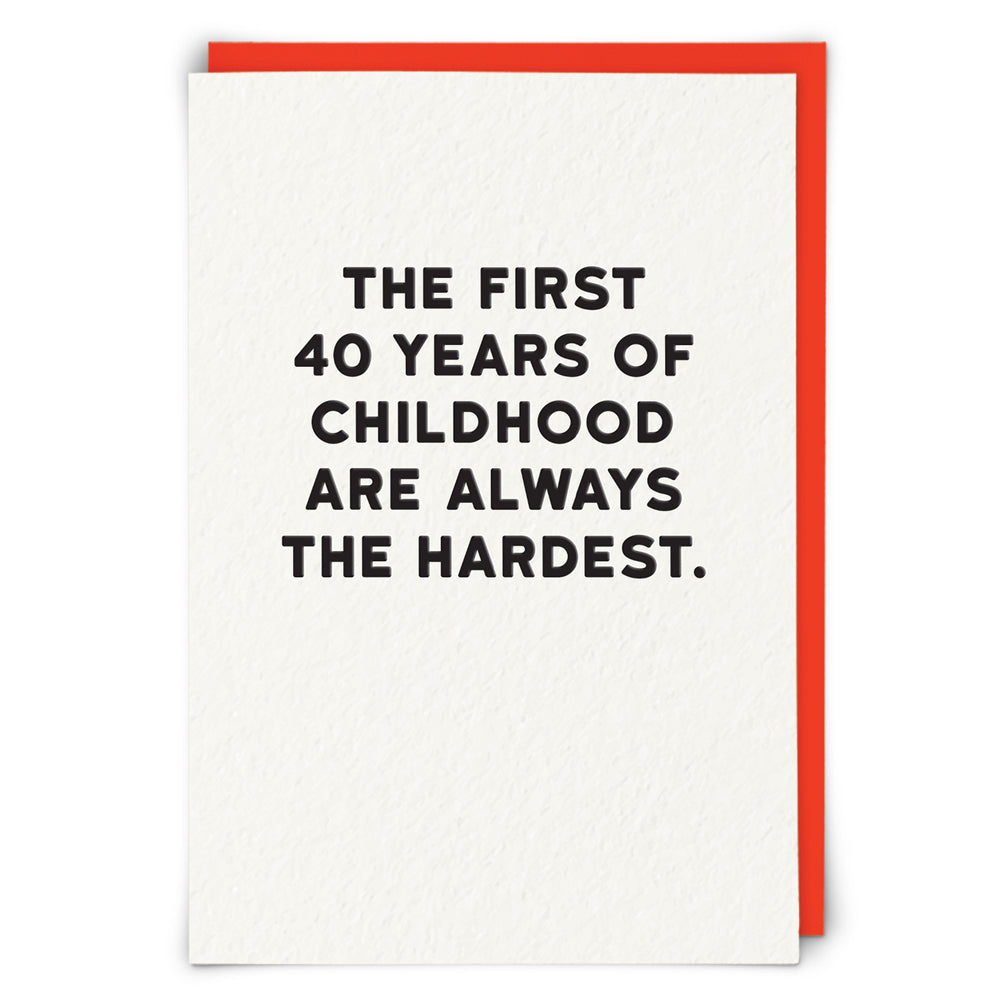 First 40 Years of Childhood Funny Card from Penny Black