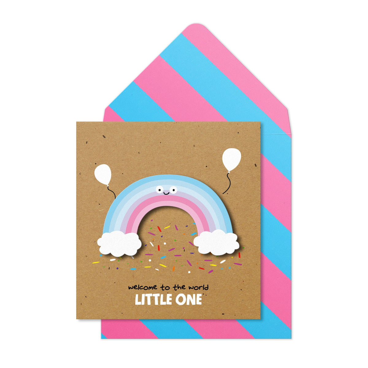 Welcome To The World Rainbow New Baby Card from Penny Black