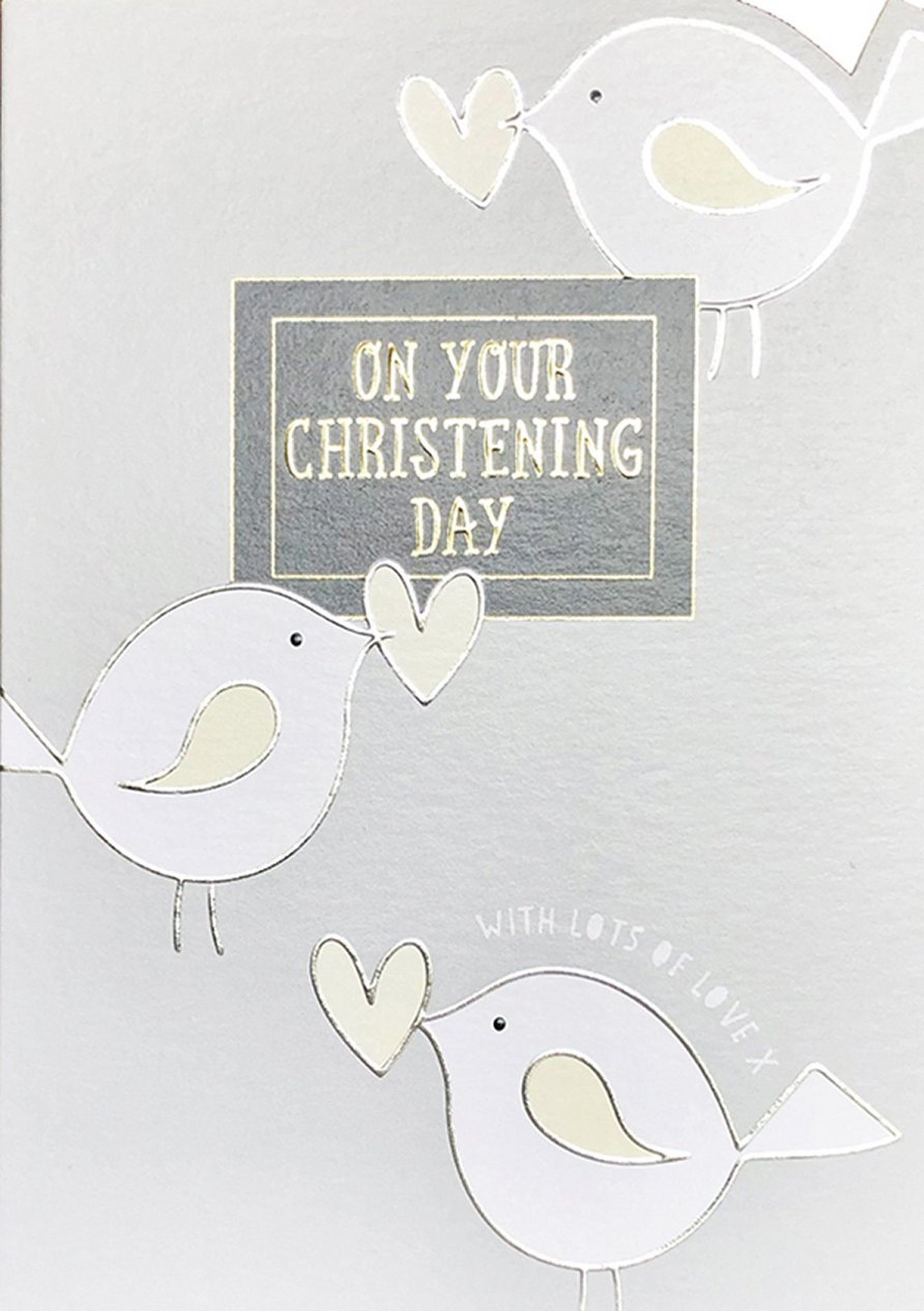 Birdies Cut-out Christening Card from Penny Black