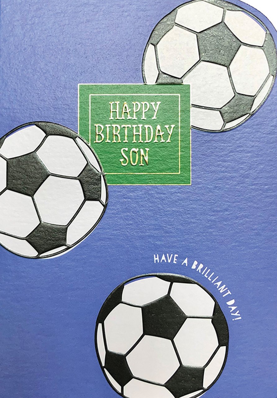 Son Football Cut-out Birthday Card from Penny Black