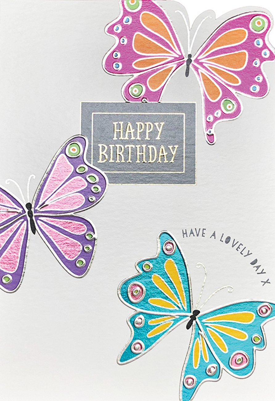 Lovely Day Butterflies Cut-out Birthday Card from Penny Black