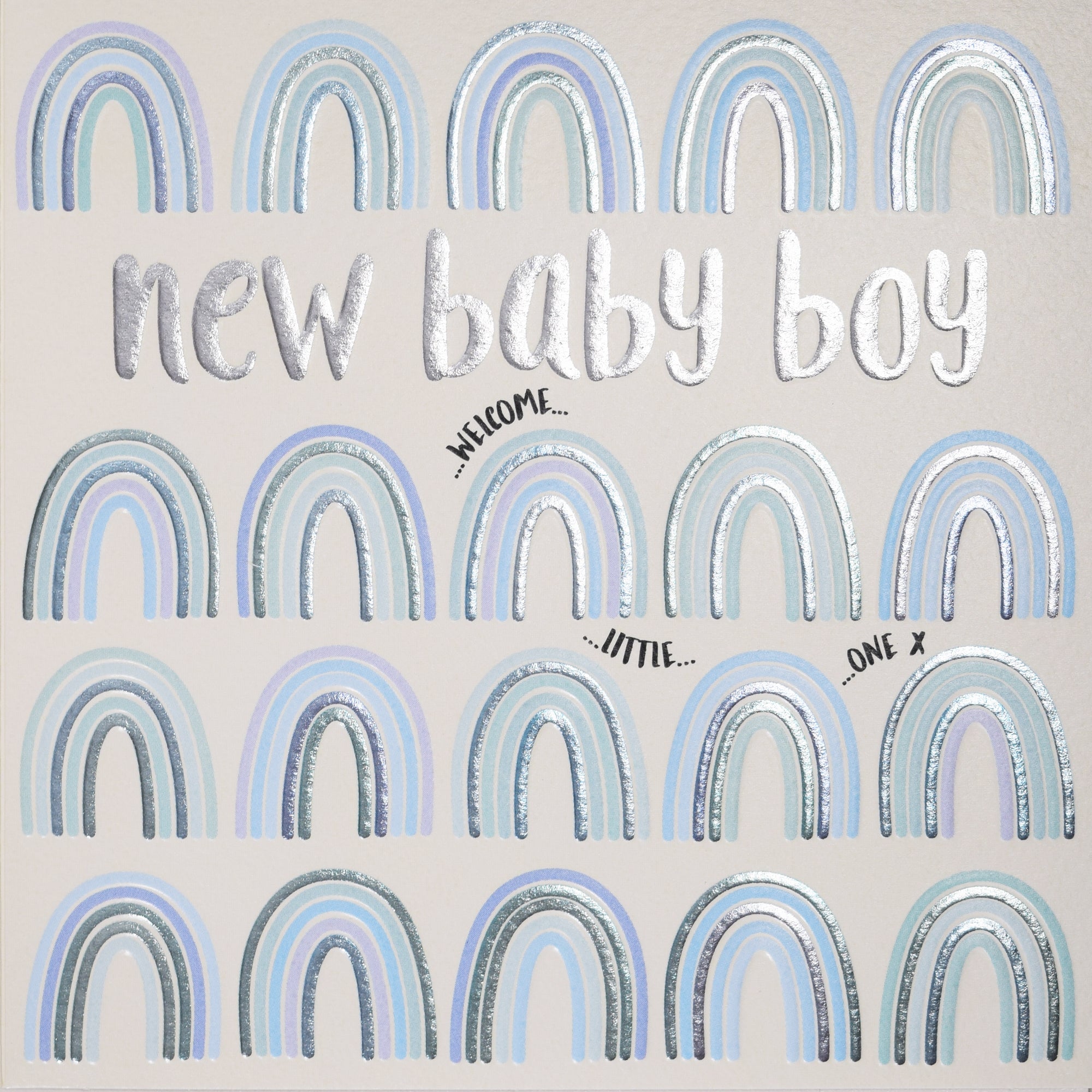 Blue Rainbows New Baby Boy Card from Penny Black