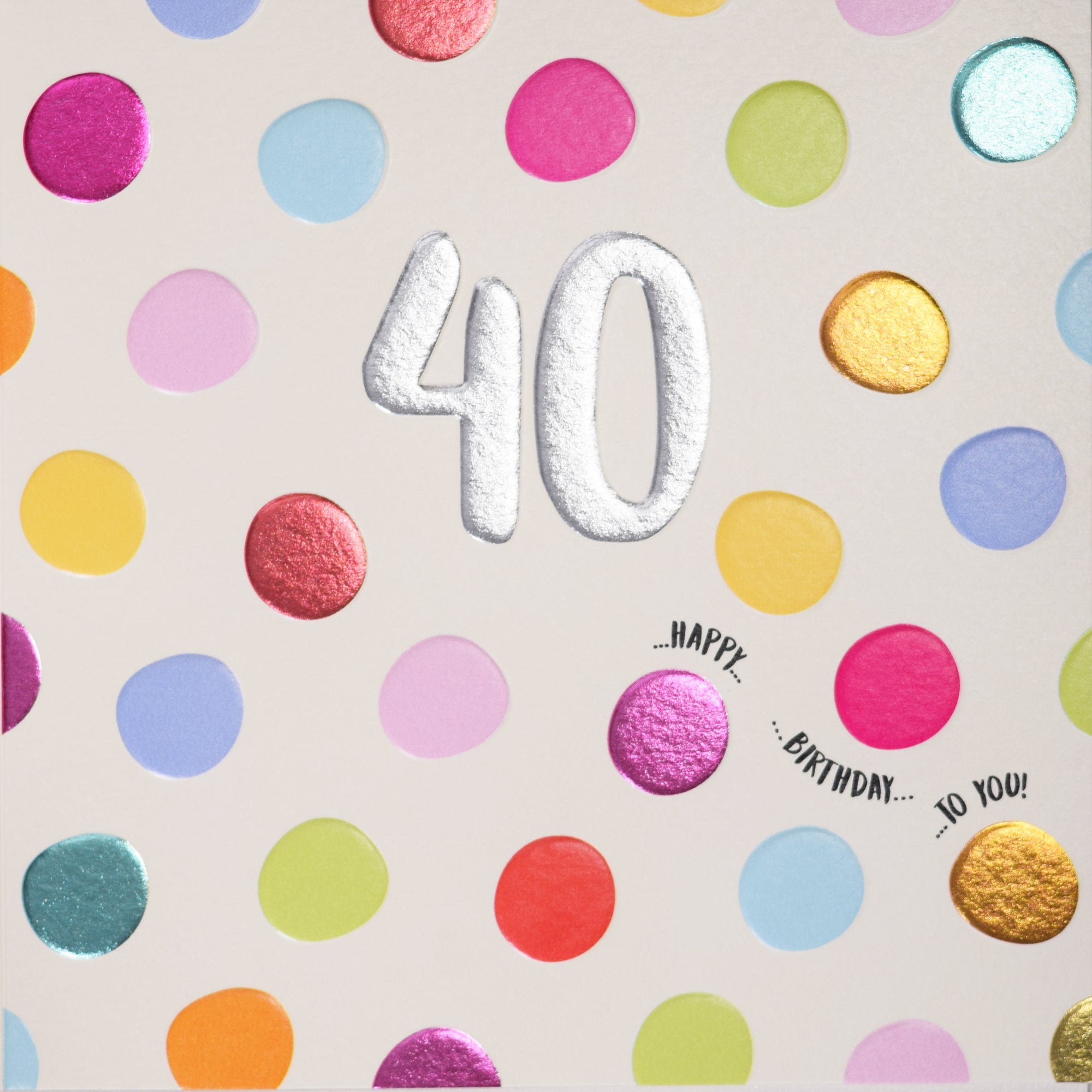 40 Metallic Polkadot Birthday Card from Penny Black