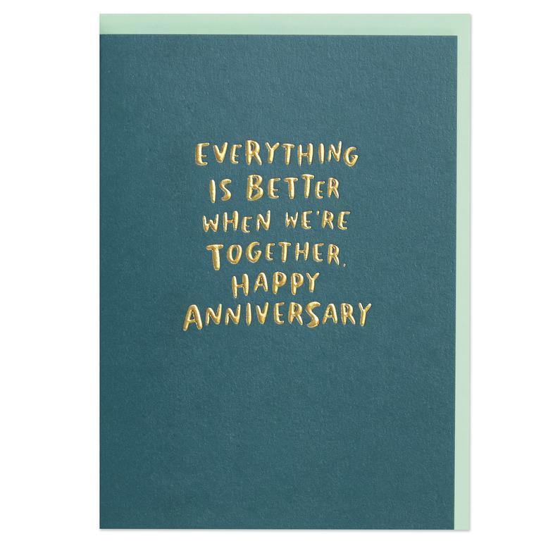 Better Together Wedding Anniversary Card - Penny Black