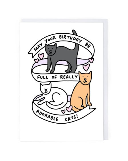 Adorable Cats Funny Birthday Card