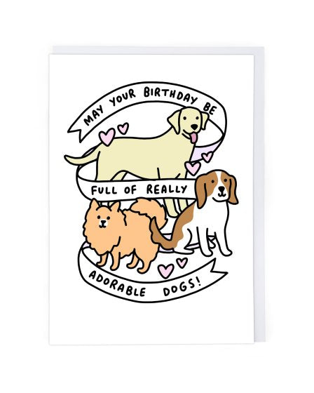 Adorable Dogs Funny Birthday Card