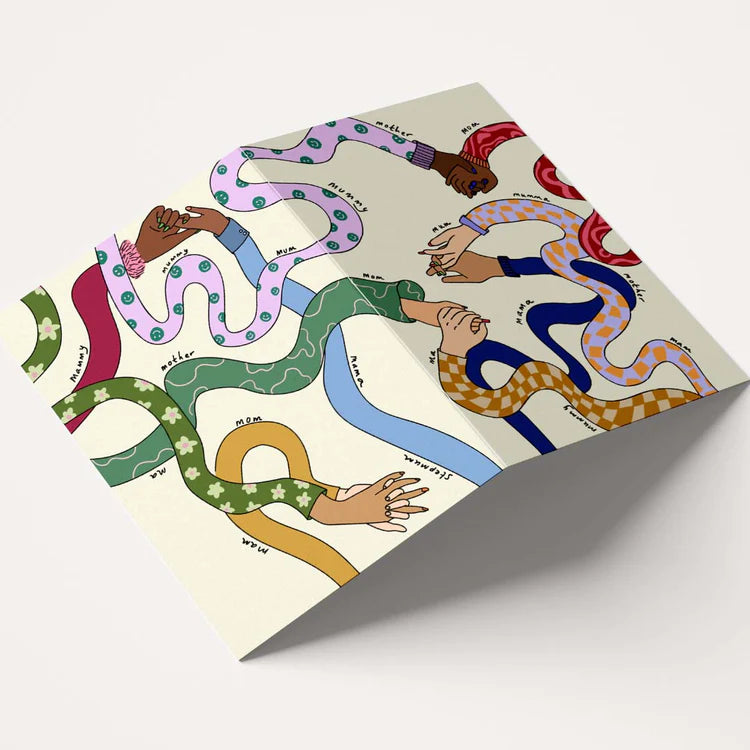 Mums Hand Holding Wraparound Mother's Day Card