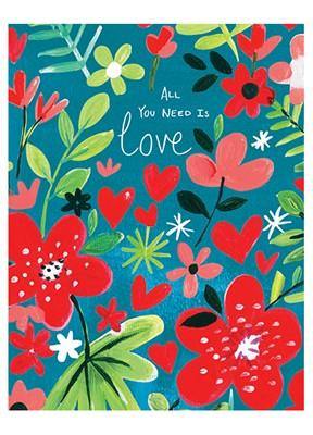 All You Need Is Love Paper Salad Valentines Day Card - Penny Black