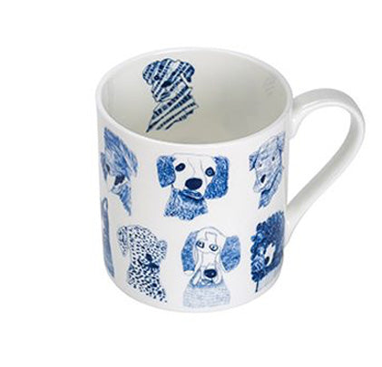 Blue Dogs Fine Bone China Mug