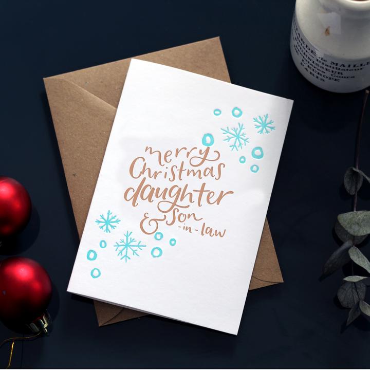 Merry Christmas Daughter &amp; Son-in-Law Letterpress Card