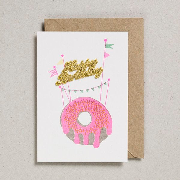Pink Doughnut Petra Boase birthday card