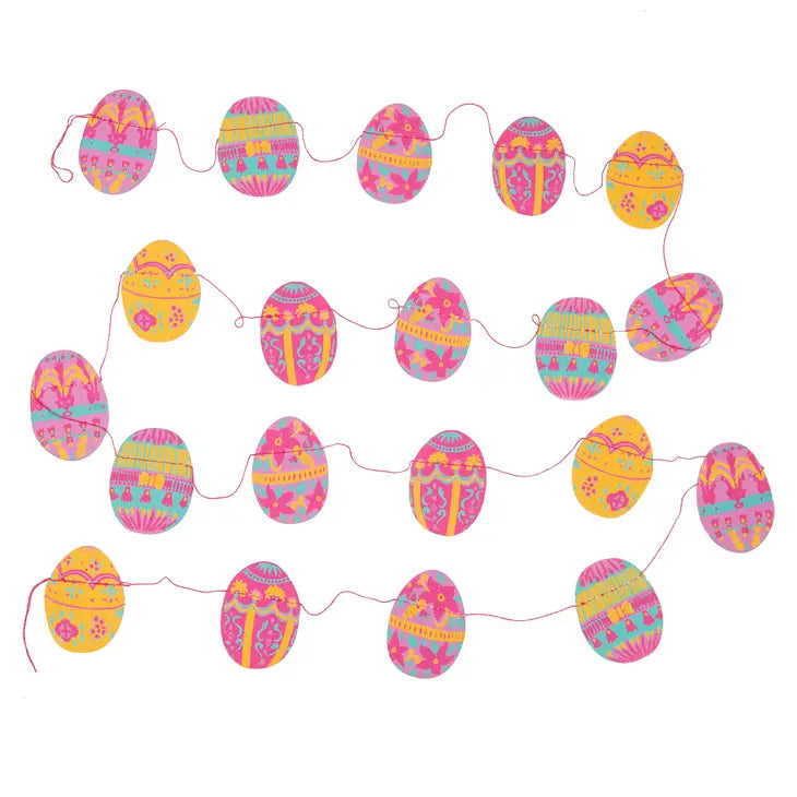 Vibrant Easter Egg Paper Garland