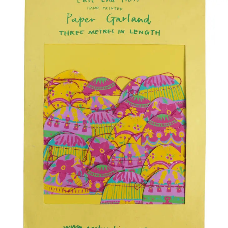 Vibrant Easter Egg Paper Garland
