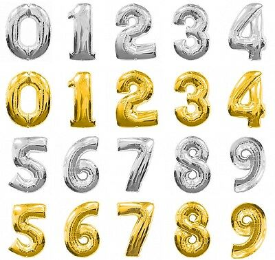 Large 34" Number Foil Balloons - Penny Black