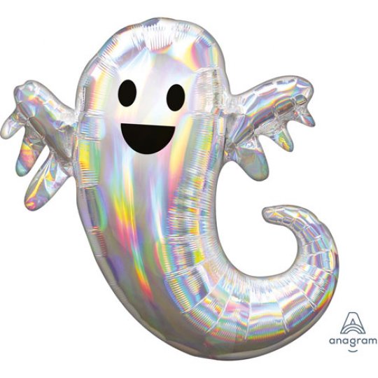 Iridescent Ghost 28&quot; Foil Halloween Balloon