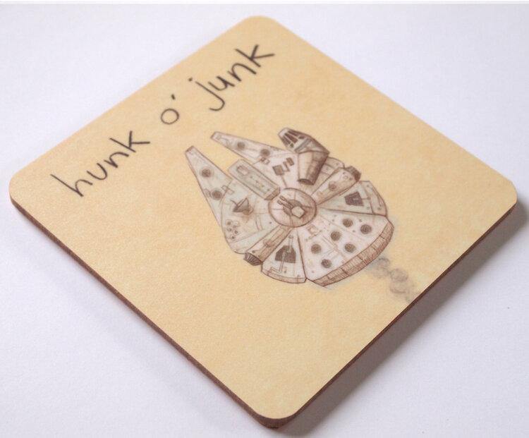 Hunk O Junk Star Wars Illustrated Coaster - Penny Black