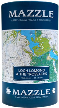 Mazzle Loch Lomond &amp; Trossachs Map 1000 Piece Jigsaw Puzzle