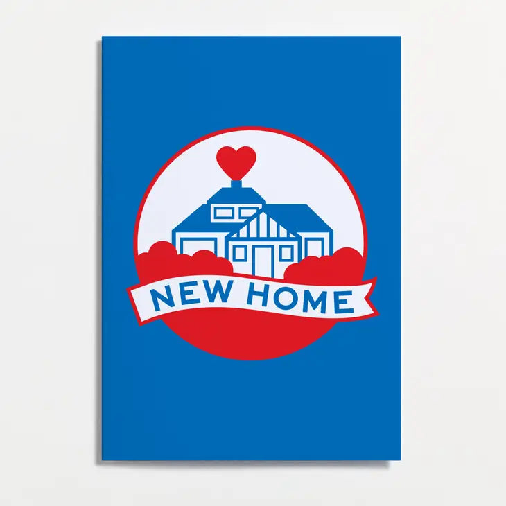 New Home Stamp Typographic Card