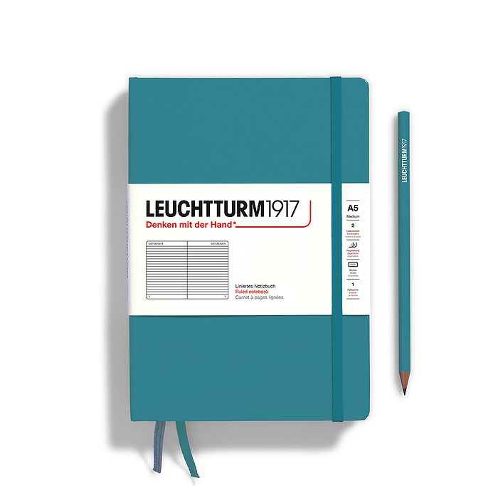 Leuchtturm1917 Notebook A5 Medium Hardcover in ocean by penny black