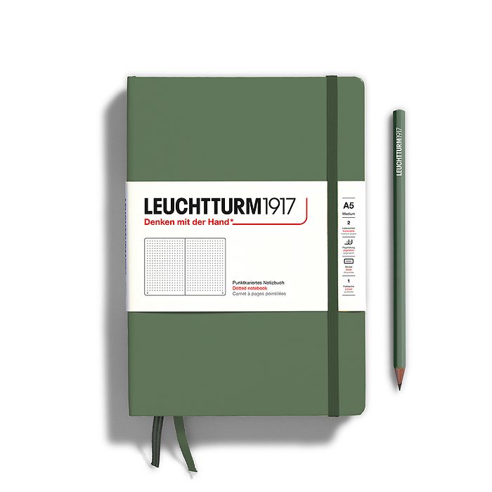 Leuchtturm1917 Notebook A5 Medium Hardcover - olive