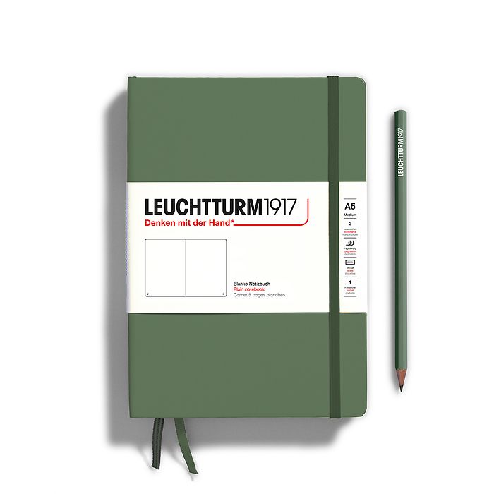 Leuchtturm1917 Notebook A5 Medium Hardcover in olive
