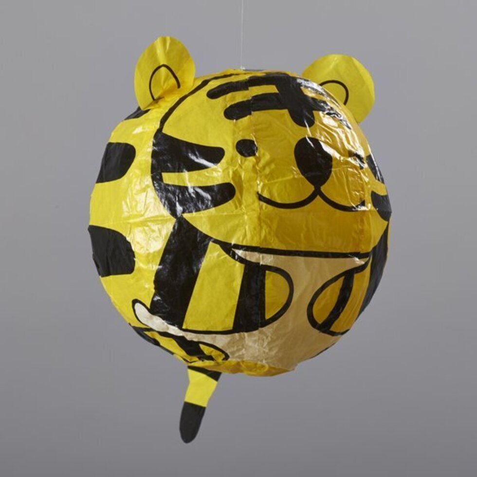 Japanese Paper Balloon - Tiger shown blown up at penny black